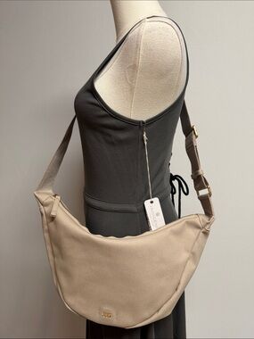 July Taupe Crescent Crossbody Bag